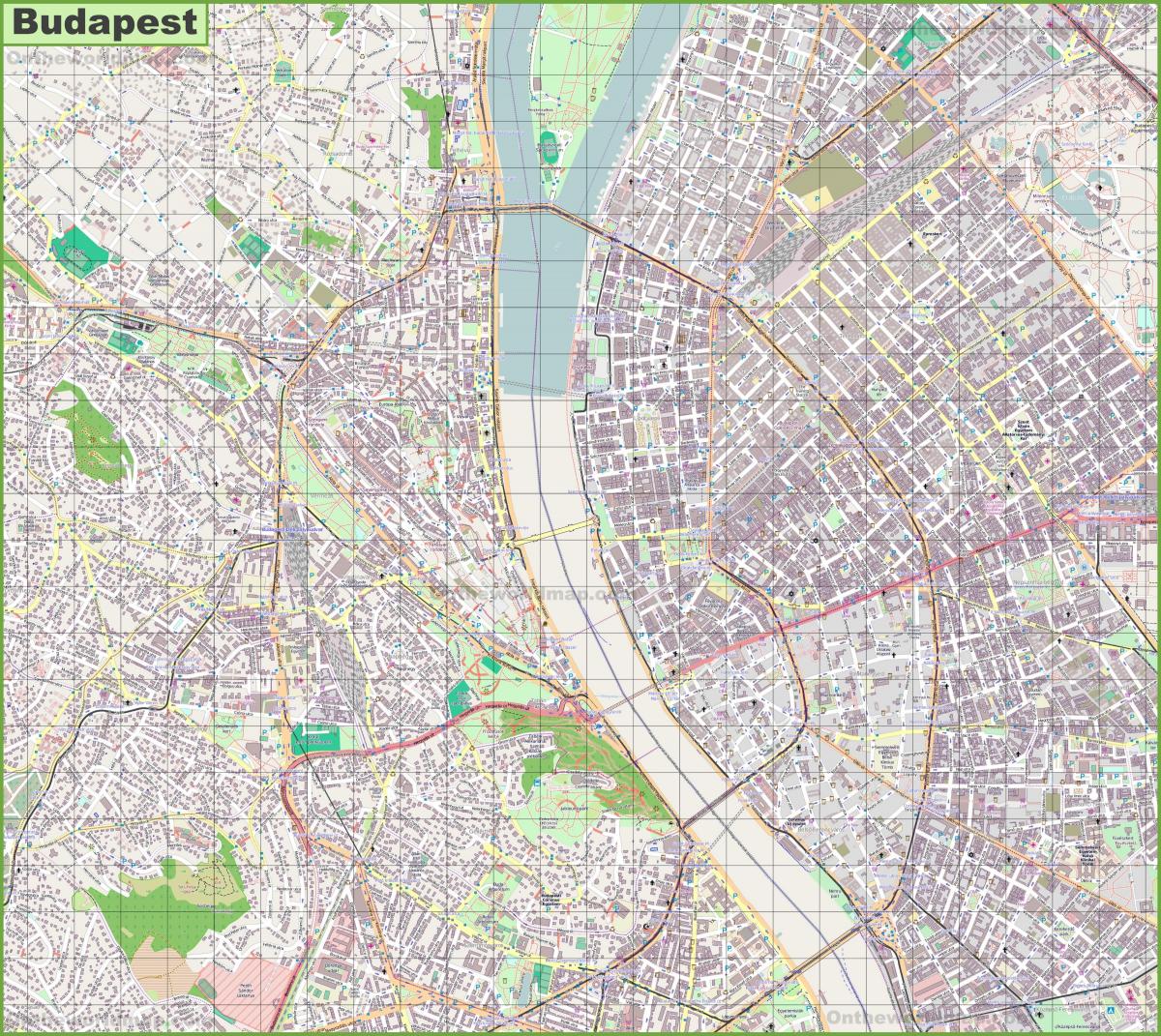 سڑک کے نقشے بوڈاپیسٹ ، ہنگری