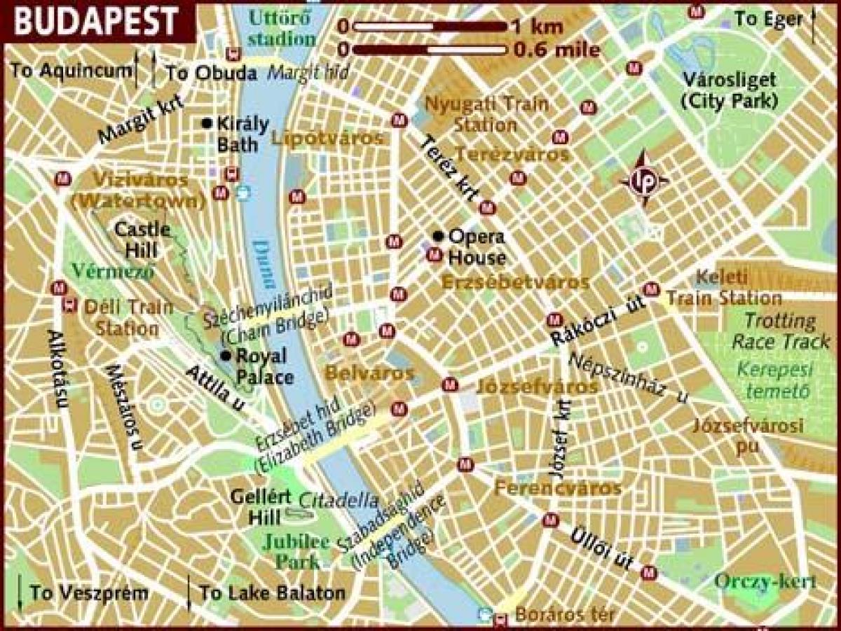 شہر کے نقشے بوڈاپیسٹ ، ہنگری