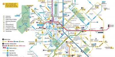 نقشہ بوڈاپیسٹ کے عوامی نقل و حمل
